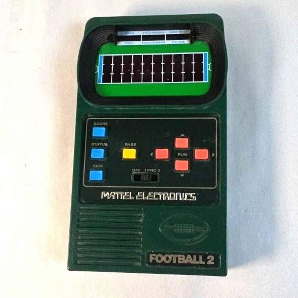 Vintage 1978 Mattel Classic Football 2 Handheld Electronic Video Game Tested